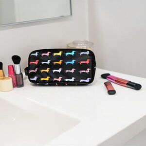 Adorable & Colorful Dachshund Lover's Travel Toiletry Cosmetic or Shaving Bag